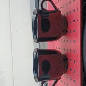 2 X Martha Stewart Everyday Black Latte Coffee Cups ARC France